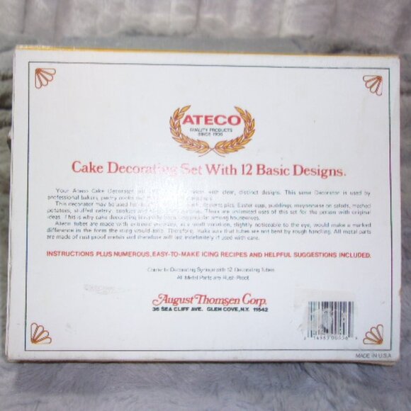 H-472 VINTAGE COMPLETE SET THE CAKE AND FOOD DECORATING SET BY ATECO - Picture 2 of 11